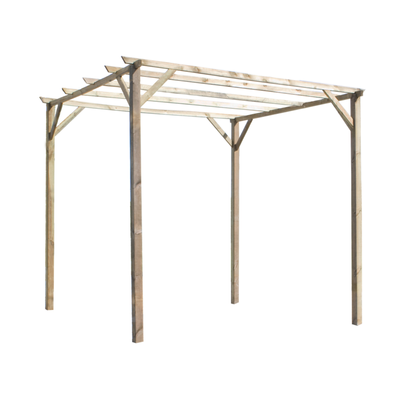 PERGOLA CARRÉ EN BOIS TRAITÉ 3X3M - Imagen 4