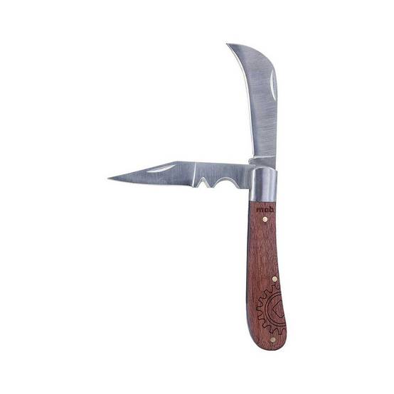 Couteau d'électricien 2 lames bois MOB - Image 2
