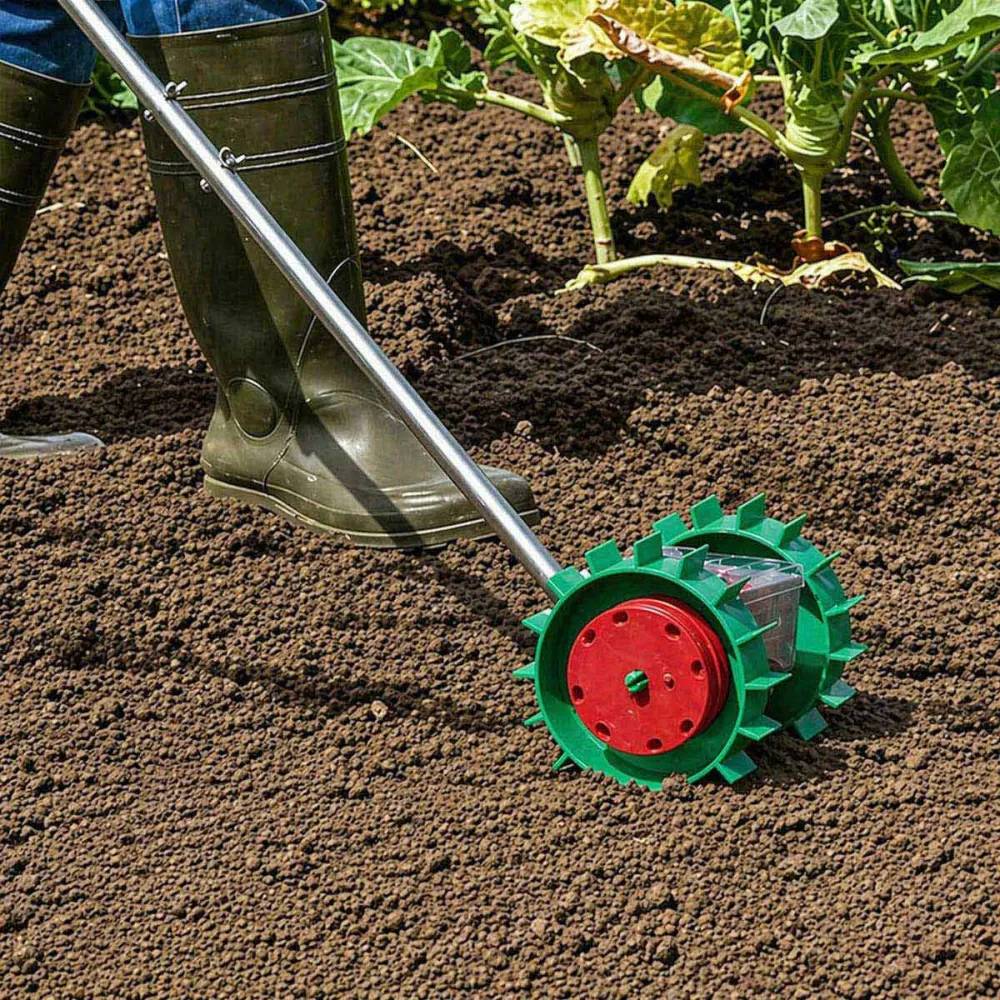 Semoir manuel graines Super Seeder 6 disques avec manche - Image 1