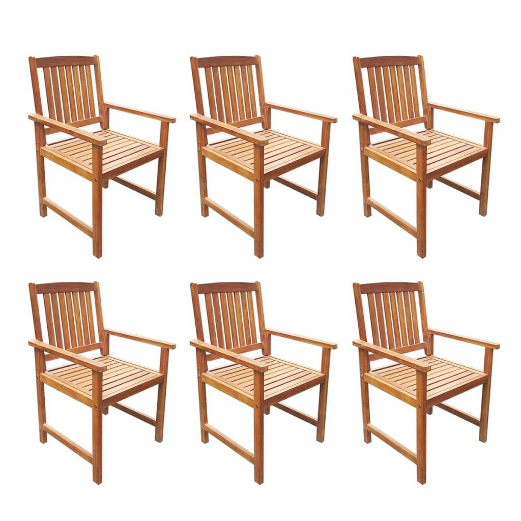 Vidaxl - Jeu de salle à manger d'extérieur 7 pcs Bois d'acacia solide vidaXL 42623 - Imagen 8