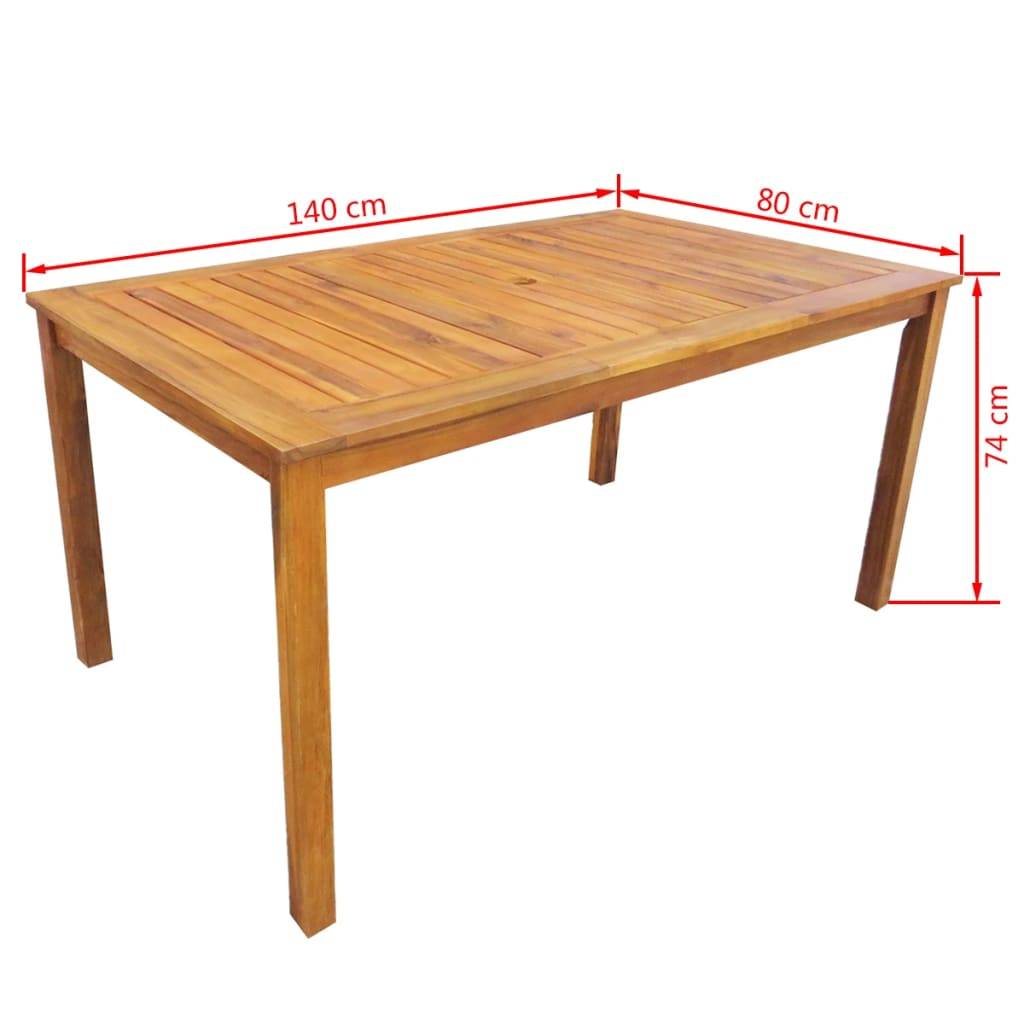 Vidaxl - Jeu de salle à manger d'extérieur 7 pcs Bois d'acacia solide vidaXL 42623 - Imagen 3
