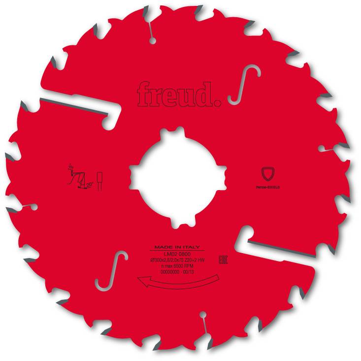 Lame avec racleurs pour scie multilame FREUD - Ø350 3/2,2 AL30 Z24+2+2 BA - F03FS02819 -LM02 1200