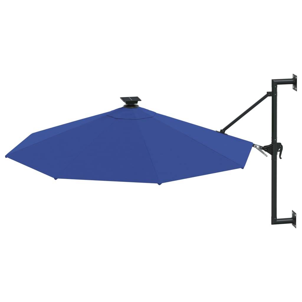 Helloshop26 - Parasol mural avec mât métallique et led 300 cm bleu - Imagen 3