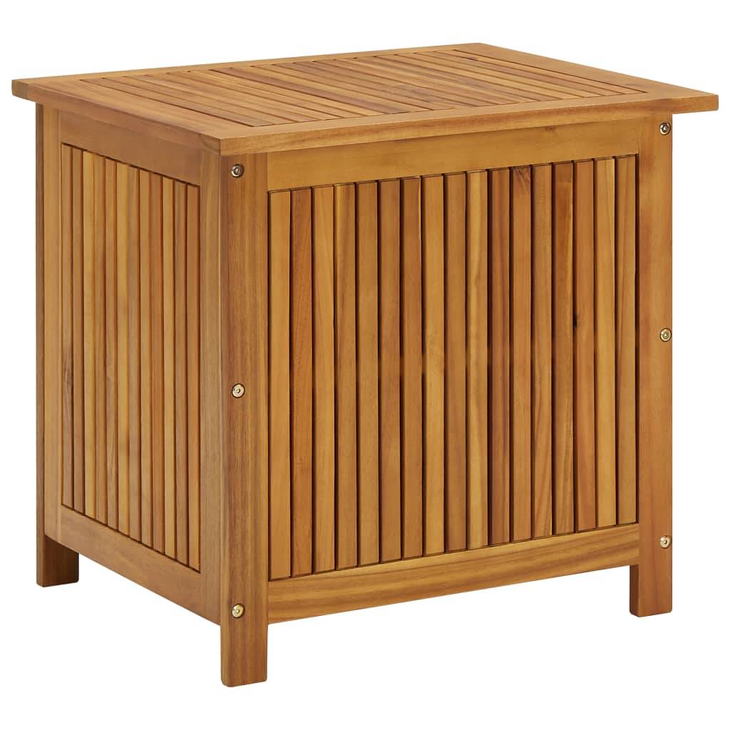 Helloshop26 - Coffre boîte meuble de jardin rangement 60 x 50 x 58 cm bois d'acacia solide - Imagen 1