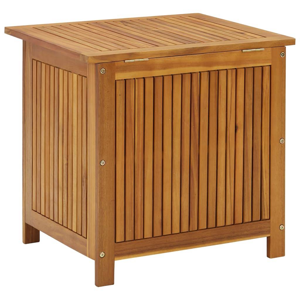 Helloshop26 - Coffre boîte meuble de jardin rangement 60 x 50 x 58 cm bois d'acacia solide - Imagen 4