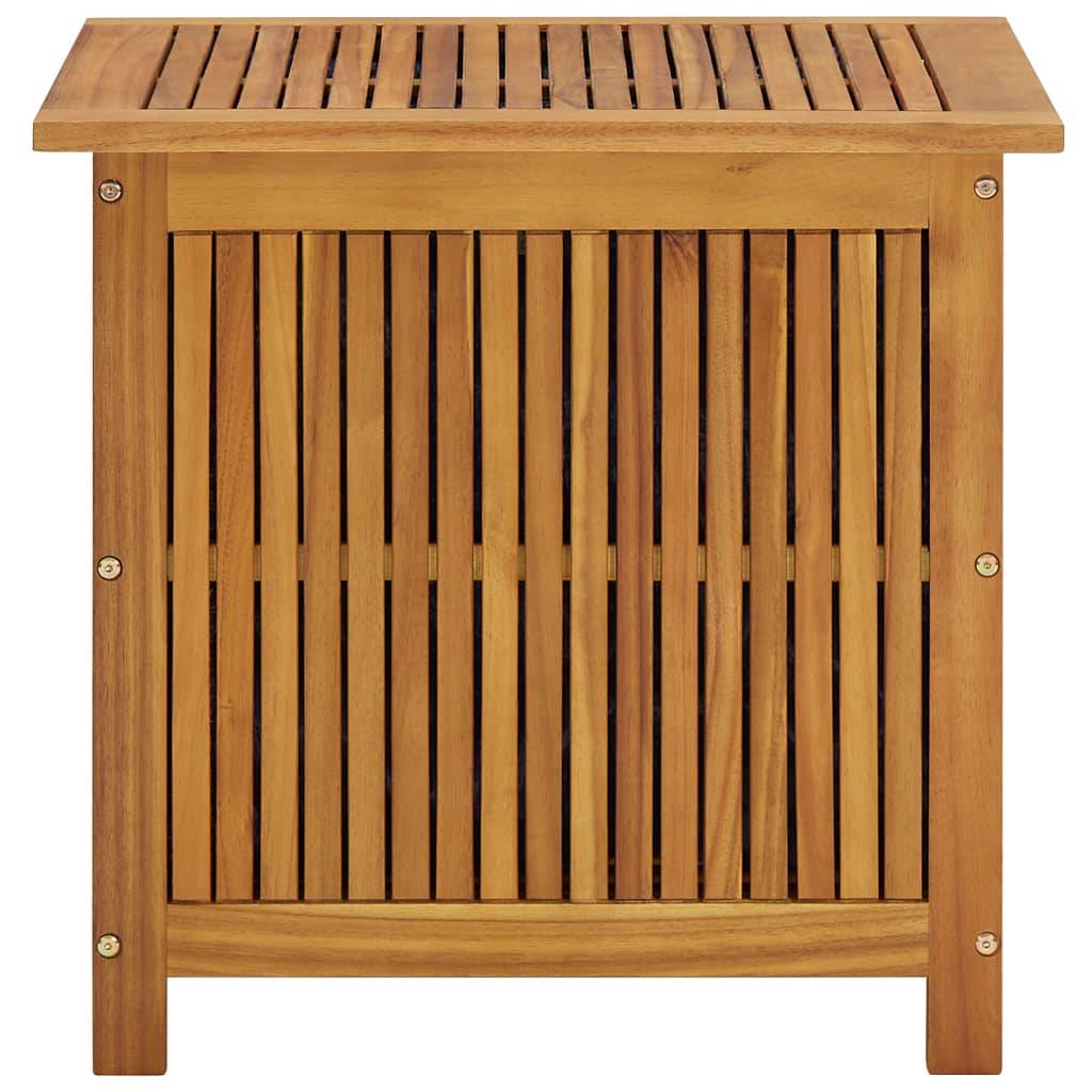 Helloshop26 - Coffre boîte meuble de jardin rangement 60 x 50 x 58 cm bois d'acacia solide - Imagen 2