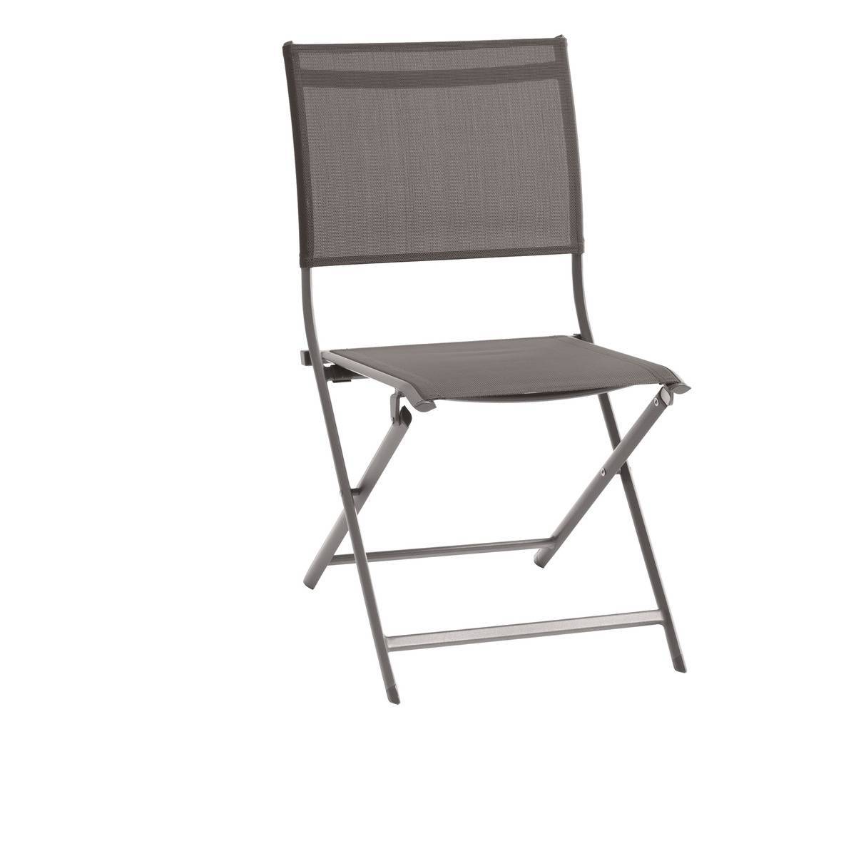 Hesperide - Lot de 4 chaises de jardin pliantes "Axant" wengé & praline en aluminium traité époxy Hespéride - Imagen 1