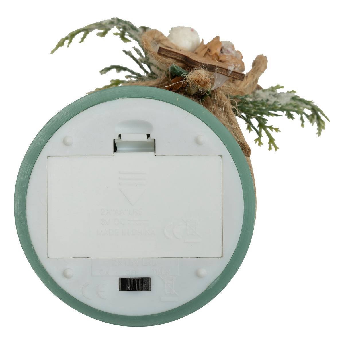 Atmosphera - Bougie LED déco branche H.10cm vert - Atmosphera Créateur d'intérieur - Image 4
