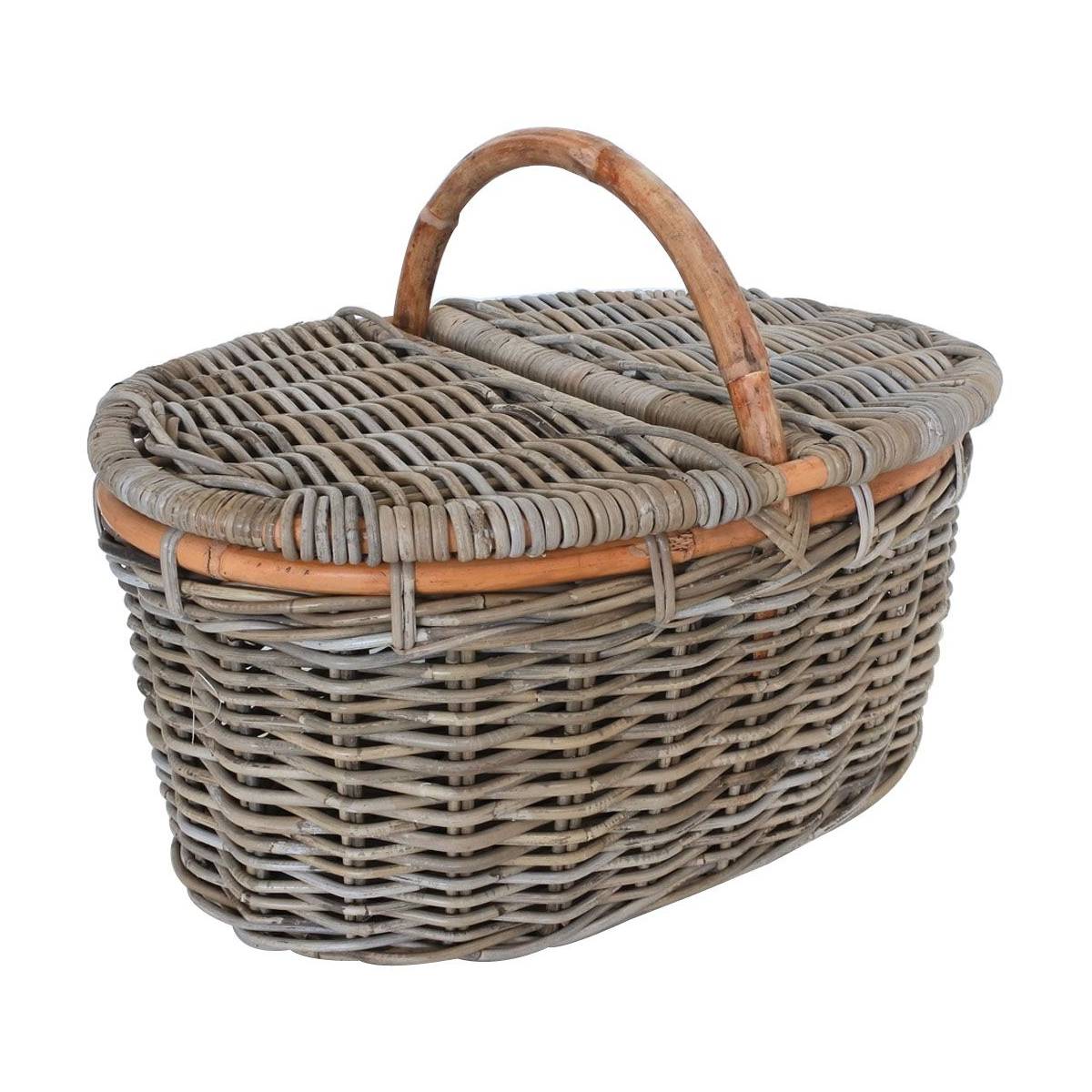Aubry Gaspard - Panier pique-nique en poelet gris - Imagen 1