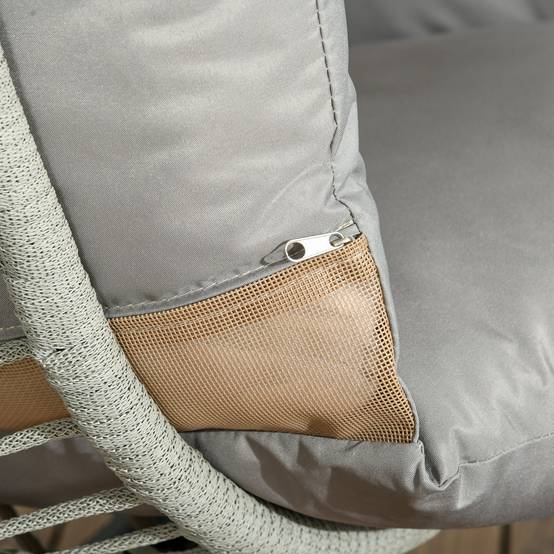 Fauteuil suspendu acier gris 110 x 100 x 188 cm - PANGIVO - Image 10
