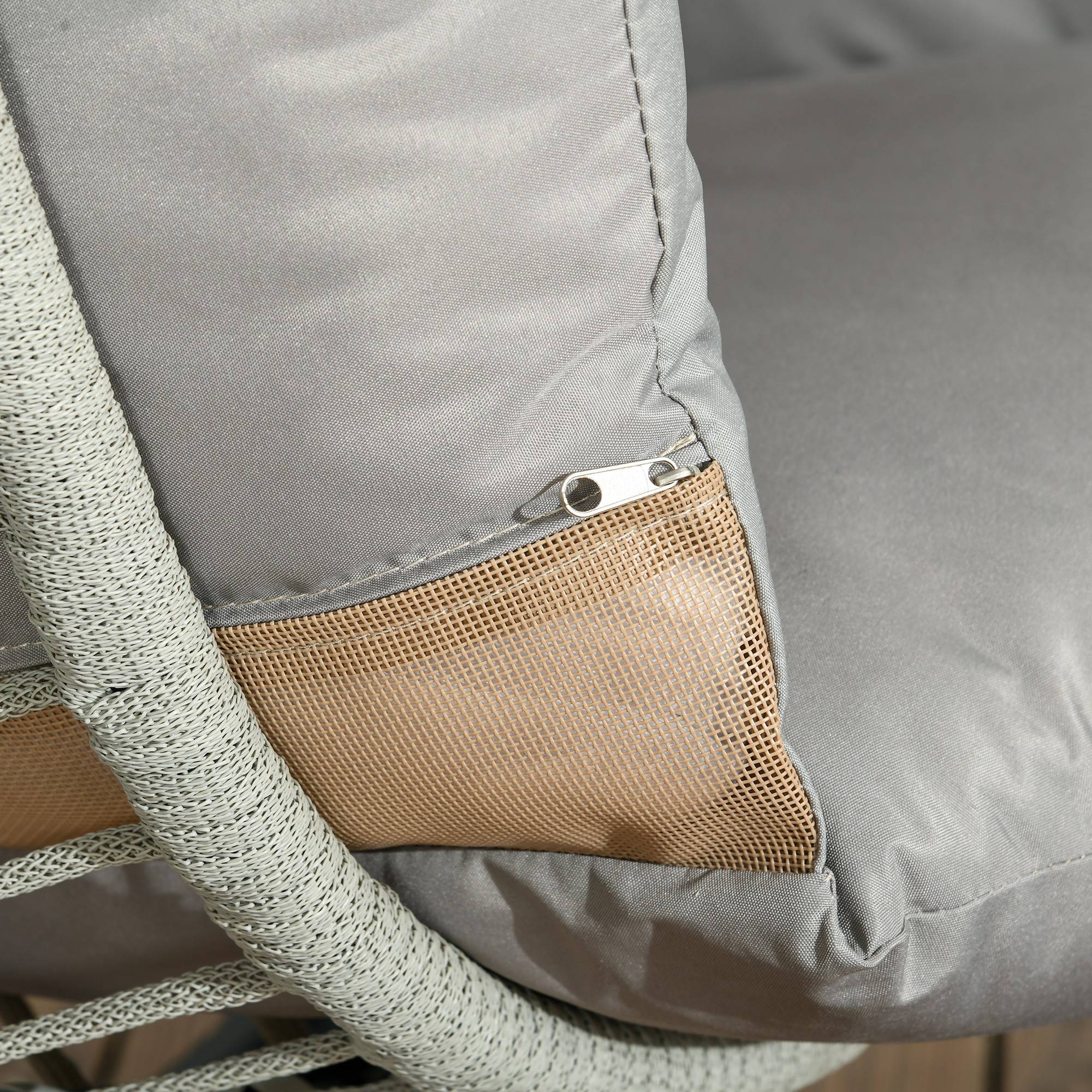 Fauteuil suspendu acier gris 110 x 100 x 188 cm - PANGIVO - Image 10