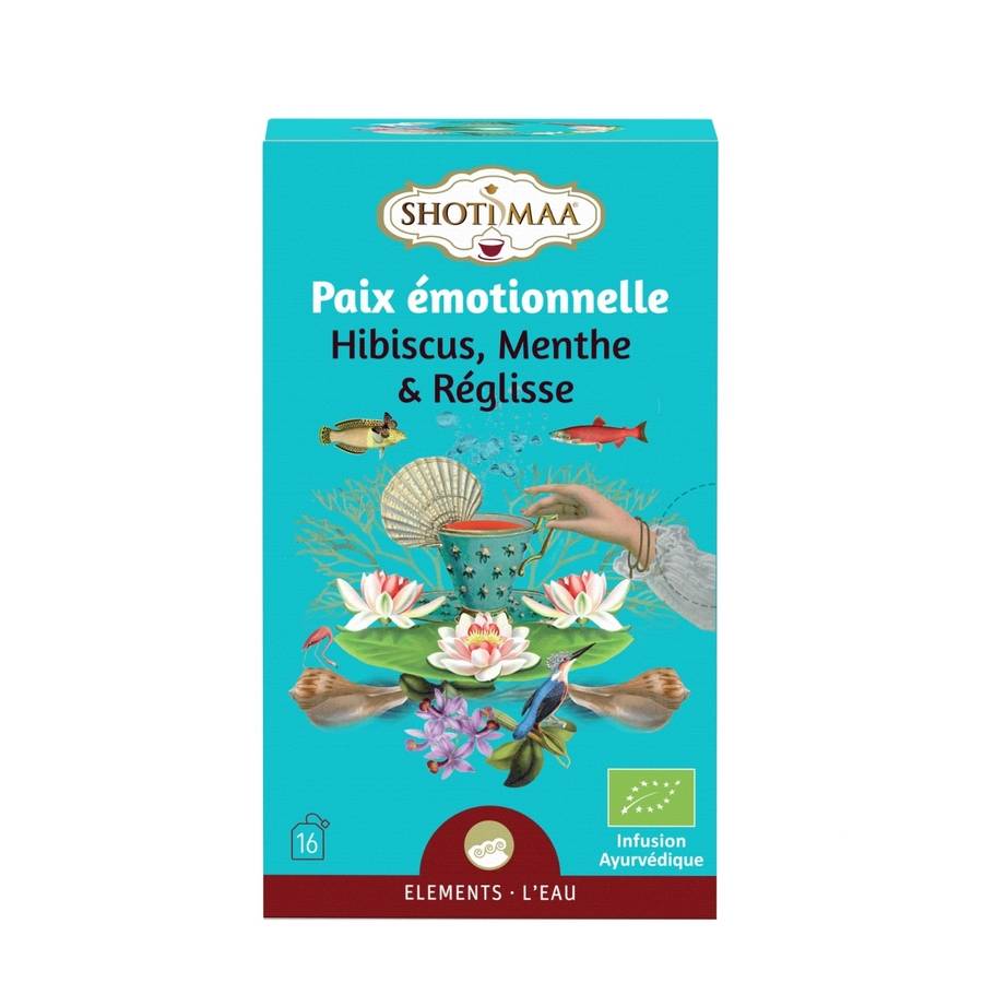 Tisane Bio Paix Émotionnelle –Thé Infusions Bio Plantes Naturelles sans caféine - Apaisante et réconfortante - Terreuse et Parfumée - Image 1