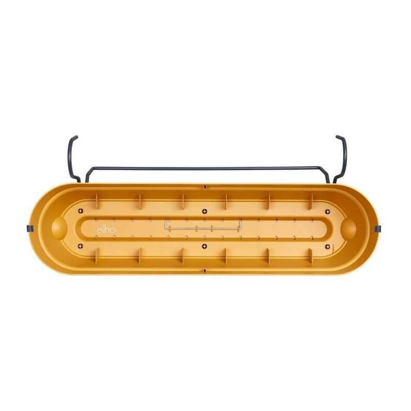 Elho - Planteur Rectangle Vibia - Plastique - Réservoir - ø70 - Jaune Miel - Imagen 4