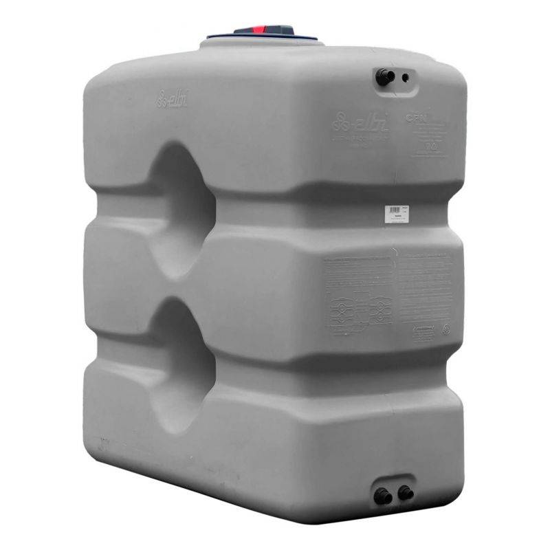 Cuve récupération eau de pluie 800L - Réservoir aérien compact Gris - Polyéthylène - ELBI CPN - Image 5