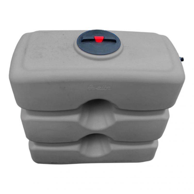 Cuve récupération eau de pluie 800L - Réservoir aérien compact Gris - Polyéthylène - ELBI CPN - Image 6