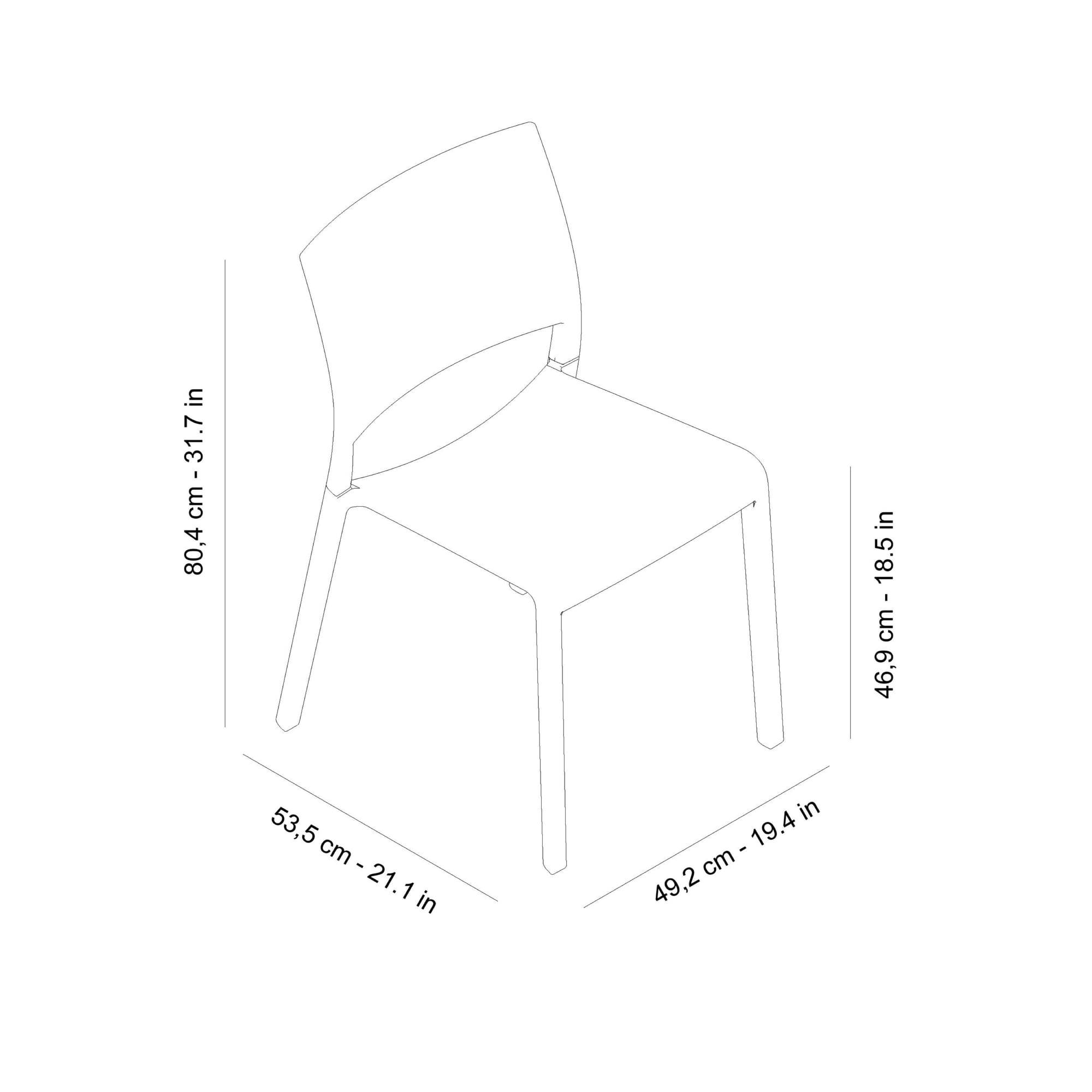 Resol - Chaises Fiona Resol plastique beige (Lot de 2) - Image 2