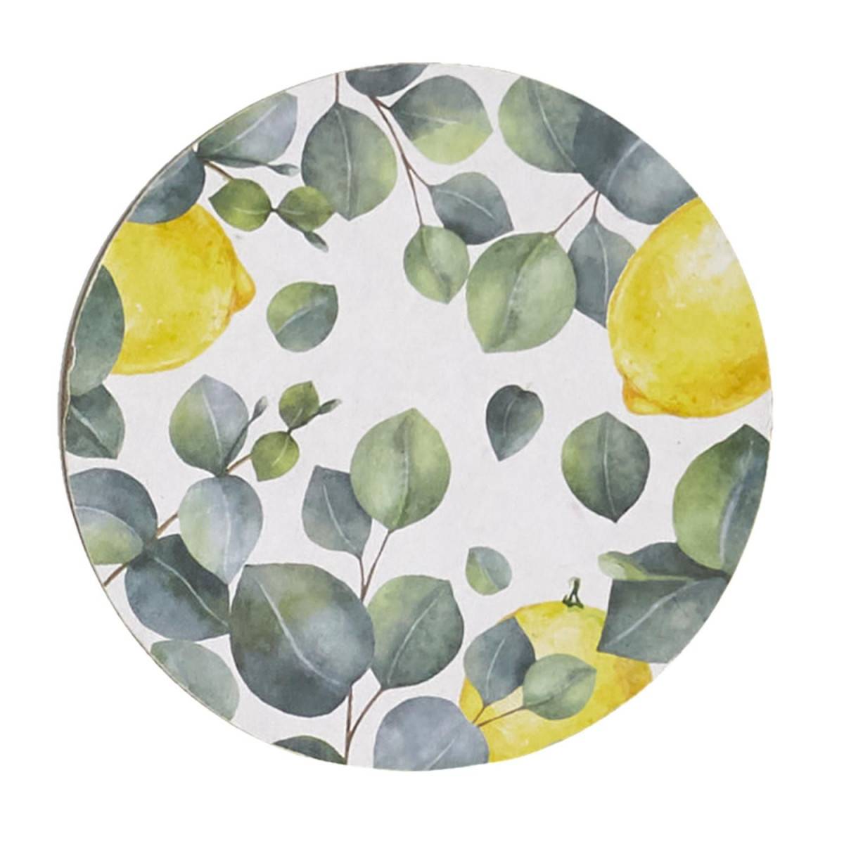 The Home Deco Factory - Lot de 4 Dessous de Verre "Bain de Soleil" 10cm Vert & Jaune - Image 5