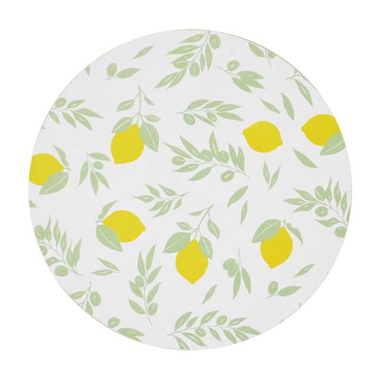 The Home Deco Factory - Lot de 4 Dessous de Verre "Bain de Soleil" 10cm Vert & Jaune - Image 2