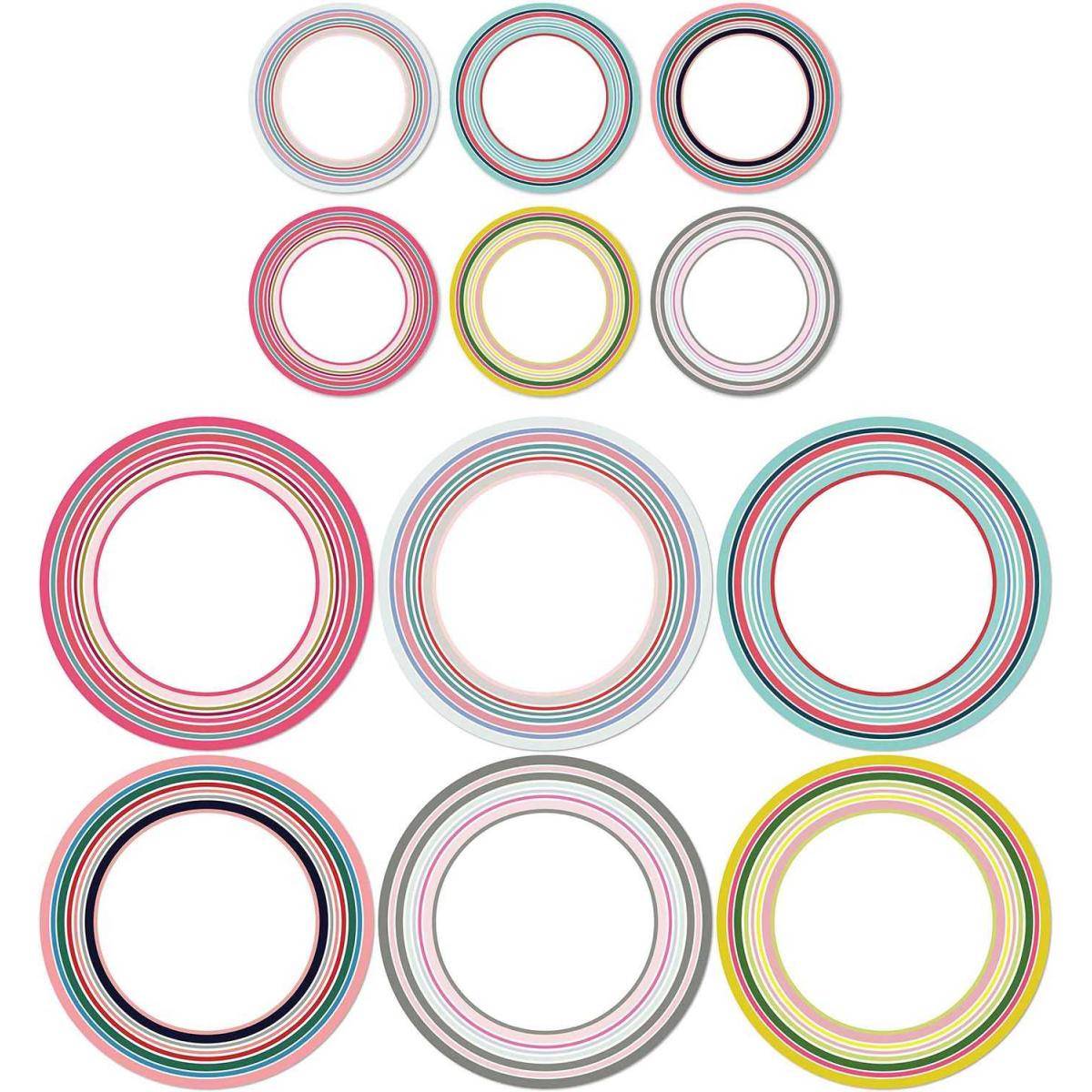 Ensemble sets de table en vinyle 38 cm et dessous de verre Alba Lot de 6 sets de table et de 6 dessous de verre motifs assortis - Imagen 1