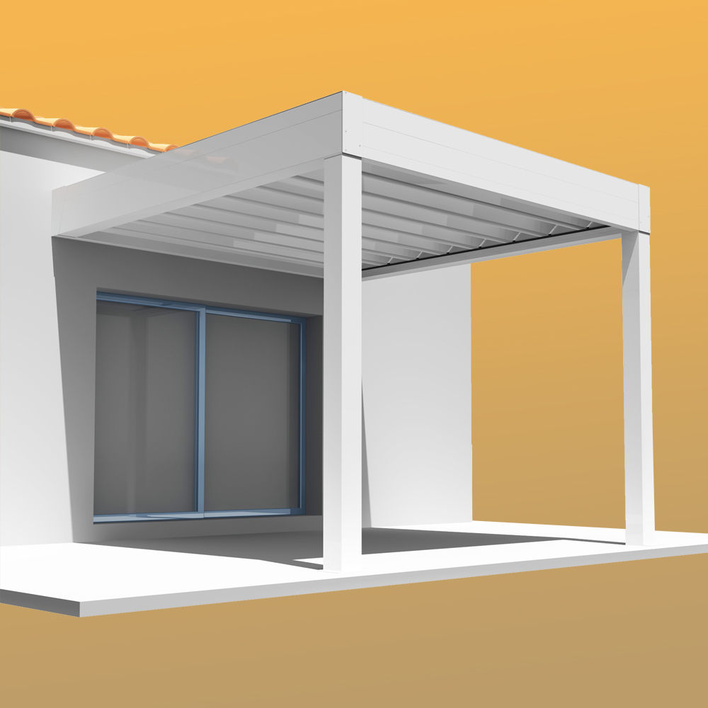 Intersun - Pergola rétractable HYLIA 4,50x4,109 M Motorisé à Télécommande (Blanc) - INTERSUN - Imagen 1