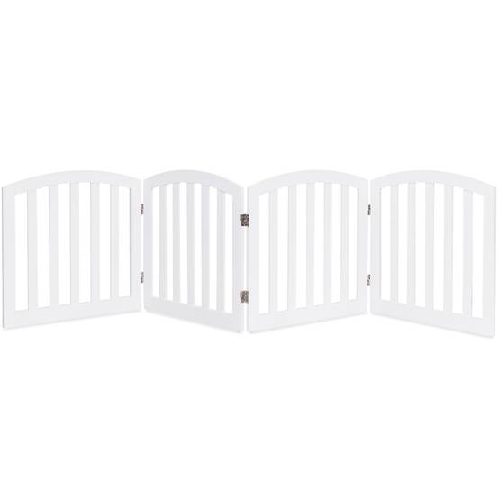 Barrière Sécurité pour Chien en Bois Pliable Autoportante 4 Pans 246 x 61CM Blanc - Image 7
