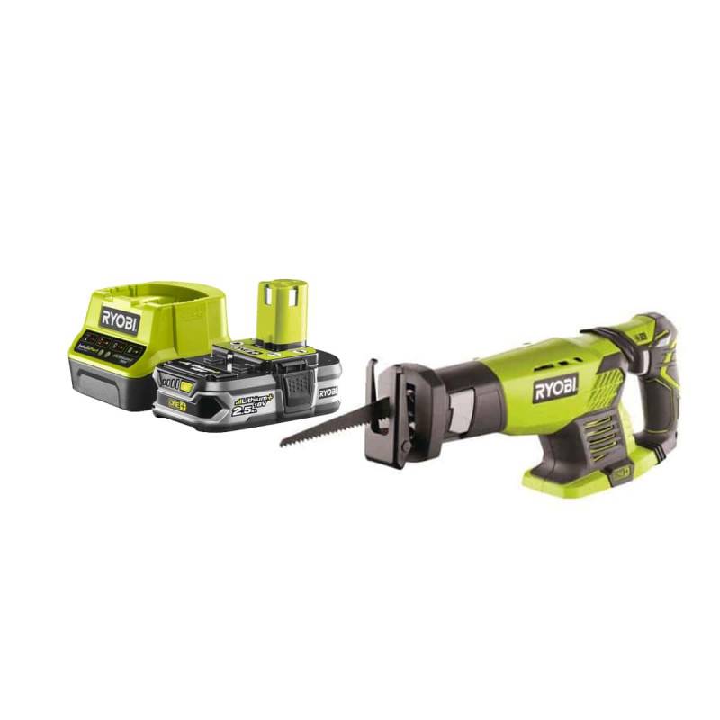 Ryobi - Pack RYOBI Scie sabre18V One+ RRS1801M - 1 Batterie 2.5Ah - 1 Chargeur rapide RC18120-125