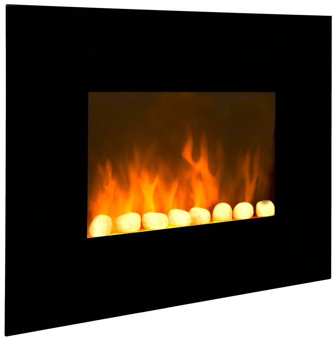 Cheminée électrique Murale Black Fire 62 cm  Effet Flammes LED Chemin'Arte