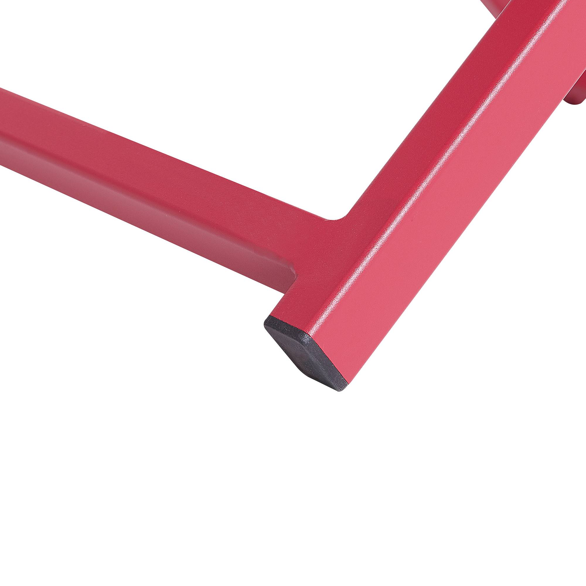 Beliani - Transat de Plage Jardin ou Terrasse Pliable en Aluminium Rouge Résistant et Durable Design Léger Intemporel et Moderne Locri Beliani - Imagen 8