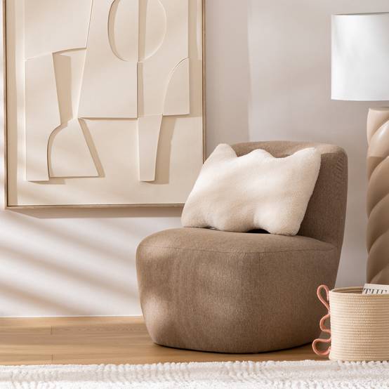 Atmosphera - Chauffeuse "Leone" beige - Atmosphera Créateur d'intérieur - Image 1