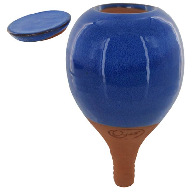 Ferme Du Moutta - Oya d'arrosage 30 cl en céramique faite main pour pots de fleurs, bleu saphir - Image 2