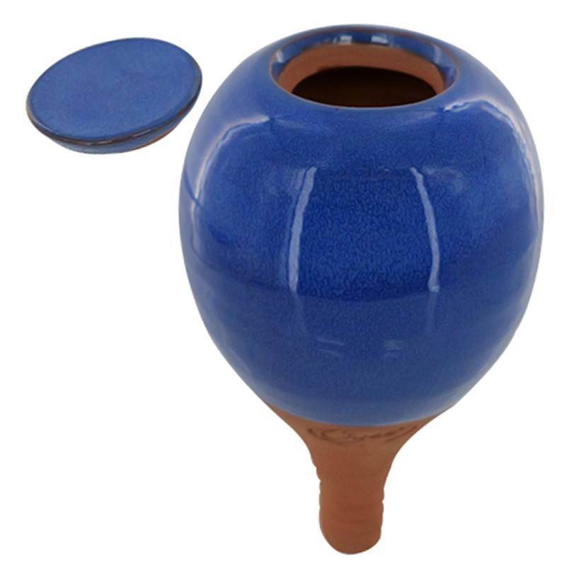 Ferme Du Moutta - Oya d'arrosage 30 cl en céramique faite main pour pots de fleurs, bleu saphir - Image 1
