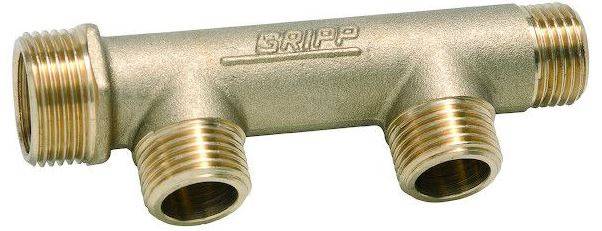 Collecteur nourrice DISTRIGRIPP 2 départs M 20x27 - M 15x21 MIXTE - WATTS - 003682 - Image 2