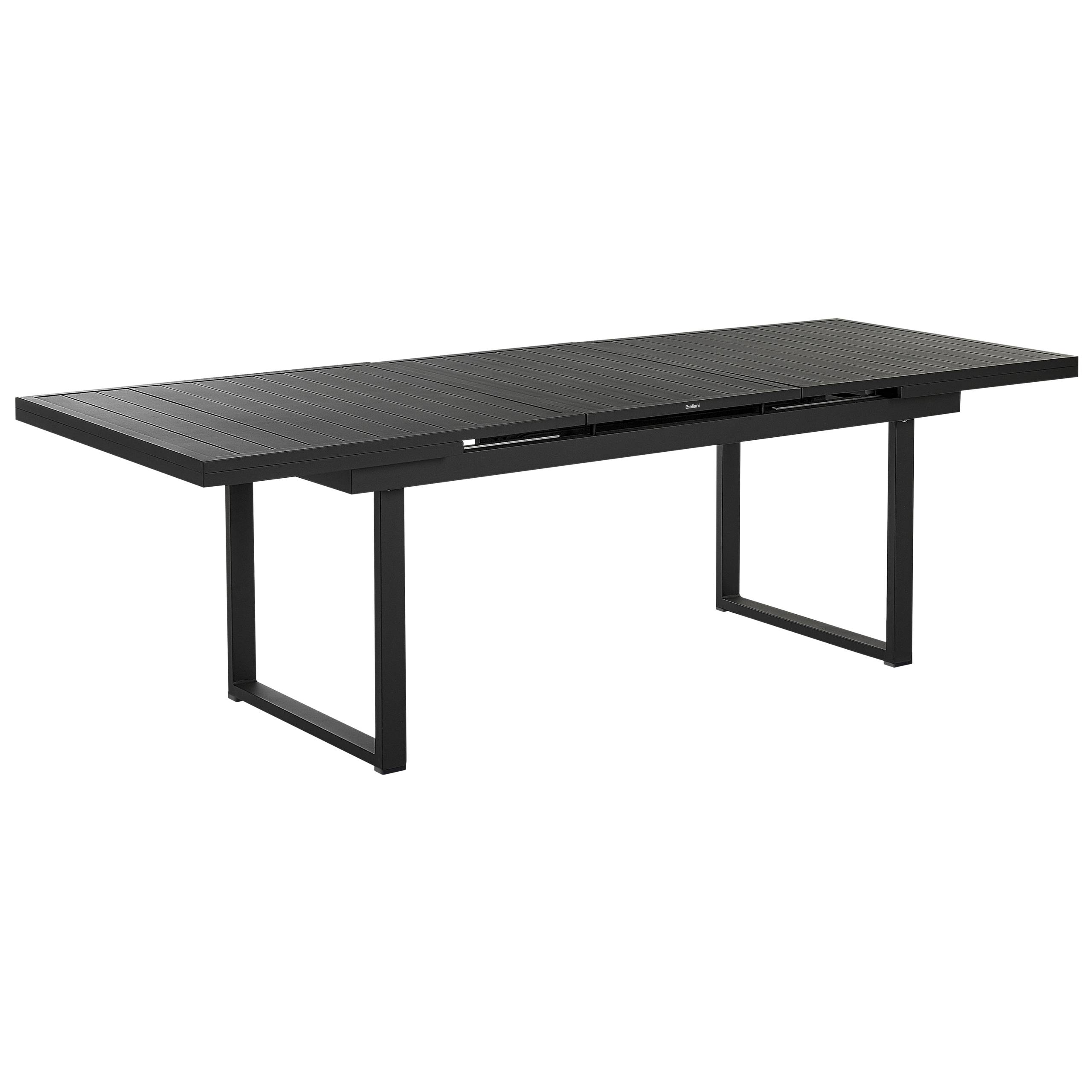 Beliani - Set de salle à manger, 8 Personnes Aluminium Noir VALCANETTO/BUSSETO - Beliani - Imagen 6