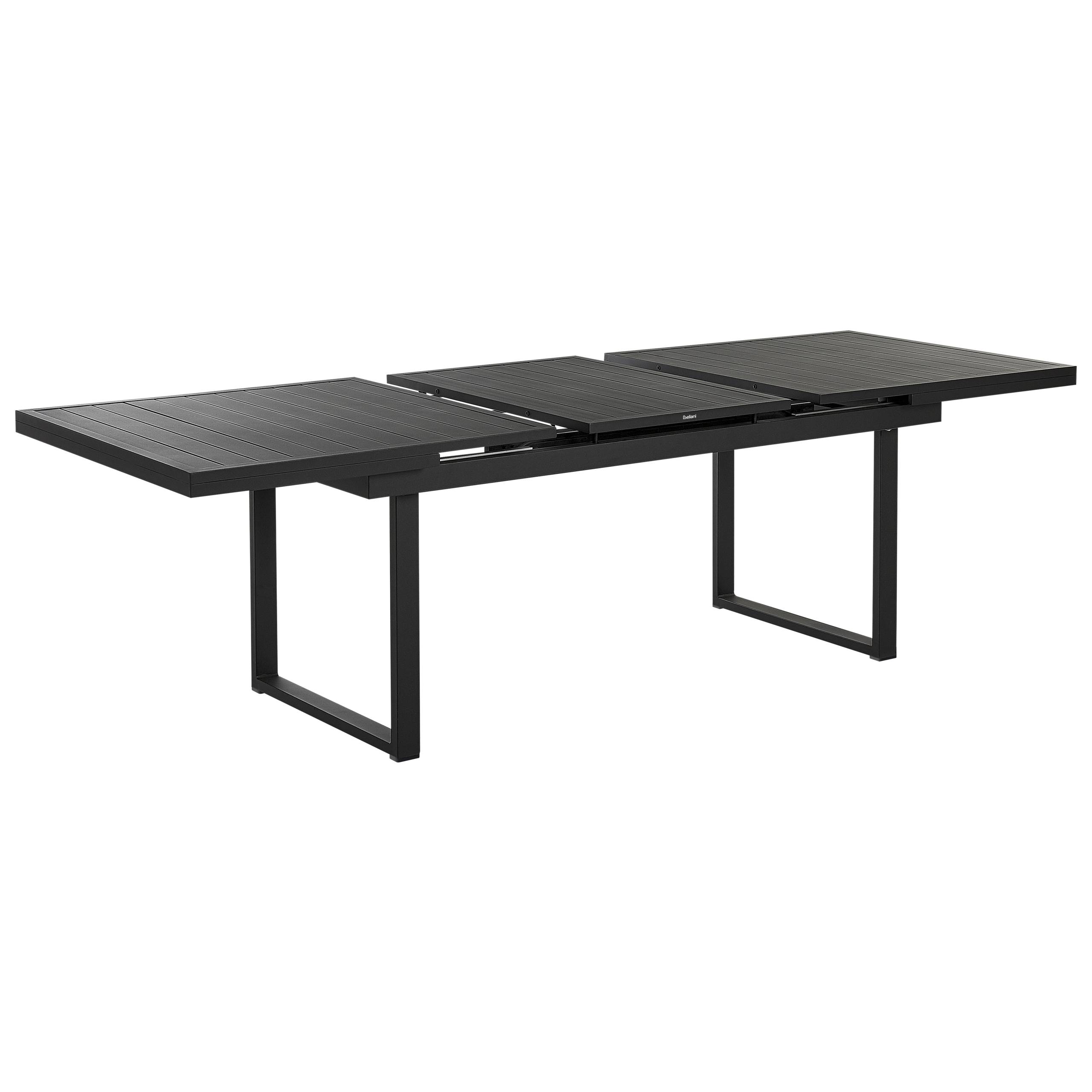 Beliani - Set de salle à manger, 8 Personnes Aluminium Noir VALCANETTO/BUSSETO - Beliani - Imagen 7