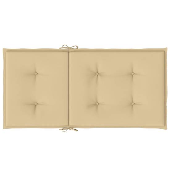 ComfortXL - Lot de 2 Coussins Dossier Bas Tissu Polyester Anti-glisse pour Chaise de Jardin Beige Mélangé 100x50cm – ComfortXL Outdoor Living - Image 7