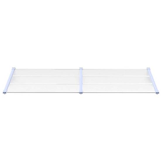 Store banne | Auvent de porte Gris et transparent 239x90 cm Polycarbonate Maison Chic - Image 3