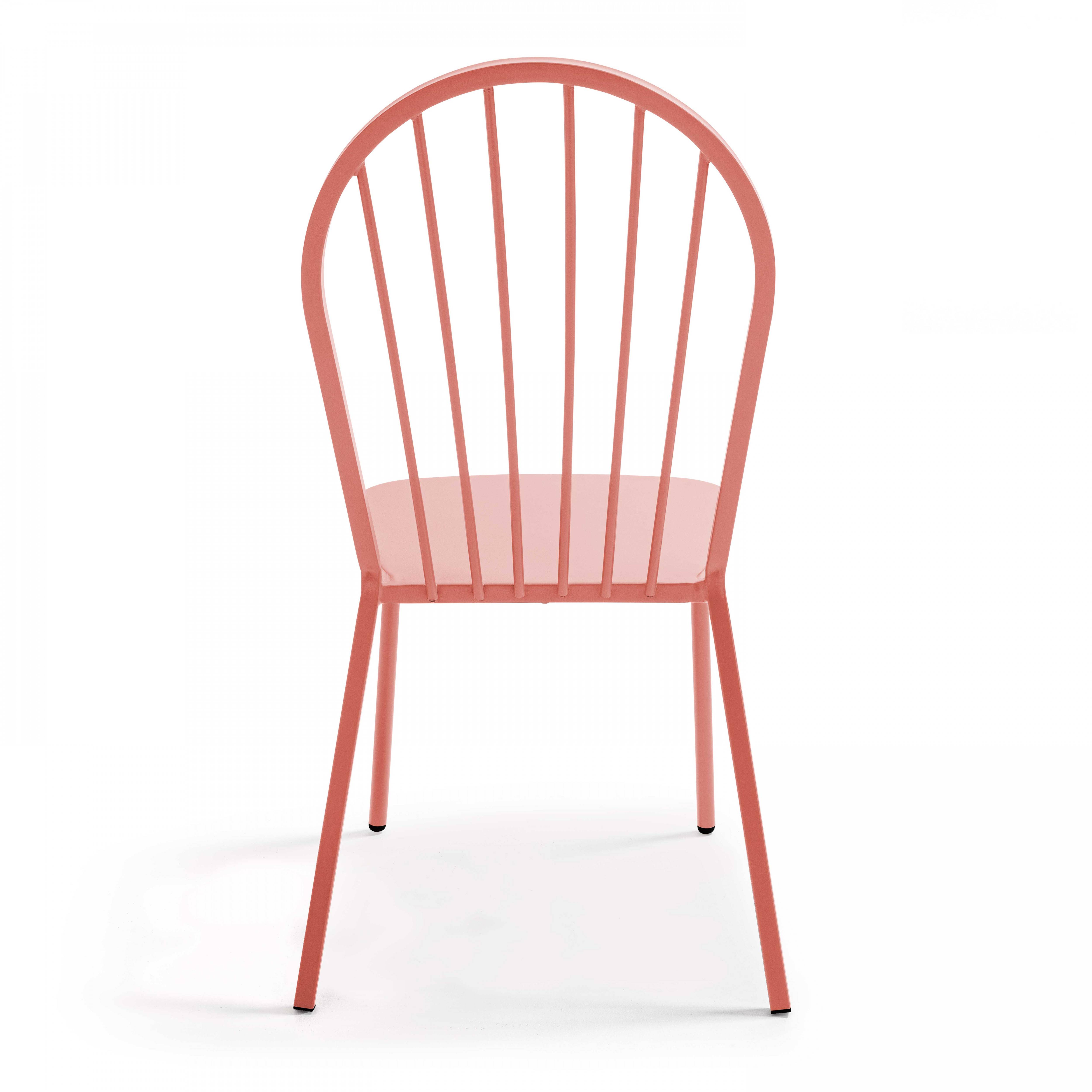 Oviala - Chaise bistrot de jardin en métal argile Honfleur - Oviala - Imagen 3
