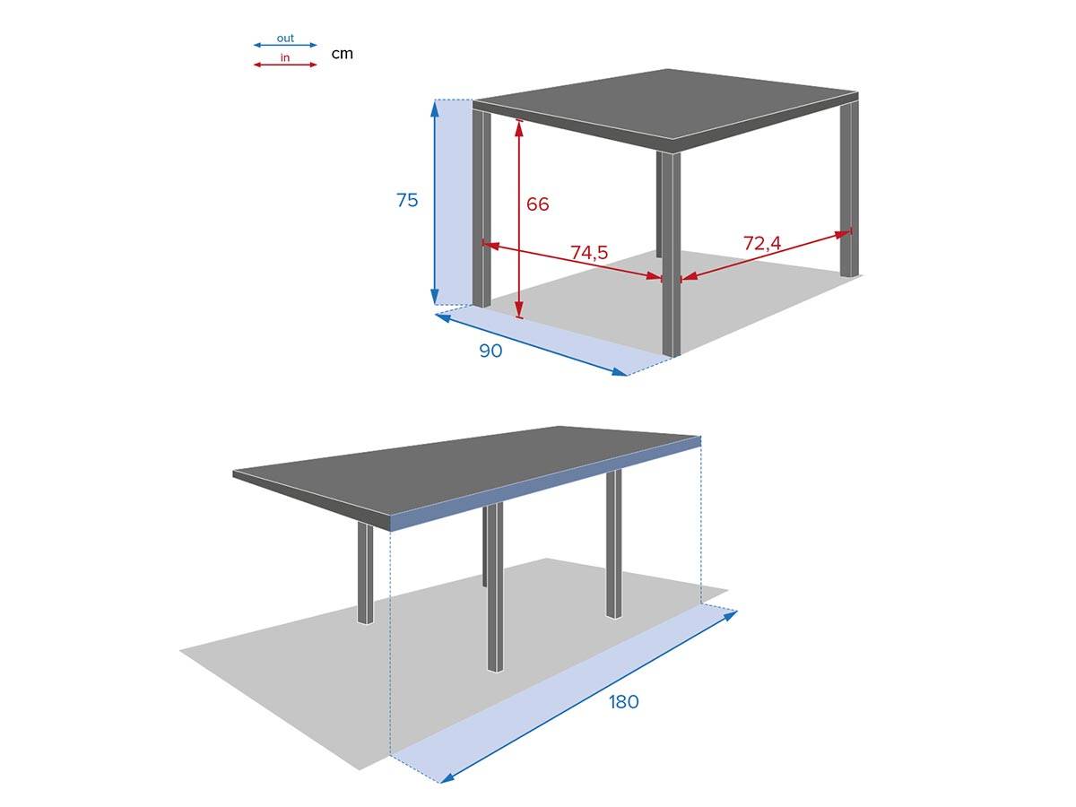 Hesperide - Ensemble repas table extensible carrée en verre Piazza + 8 chaises Modula - Hespéride - Image 6