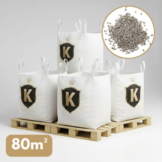 Gravillons calcaire blanc 6/10 mm – Pack 4 Big Bag +/- 1,5T – 80 m² - Image 1