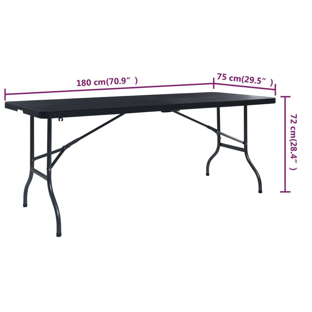 Table bois composite  Prolenta Noir  180 X 75 X 72 cm  - P87209N - Image 6