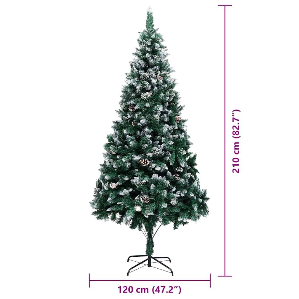 Vidaxl - Sapin de Noël artificiel Vert 210 cm PVC, Acier et Plastique vidaXL 3396280 - Image 3
