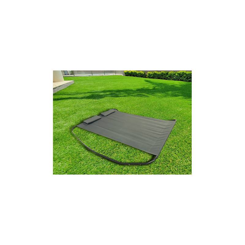 Chalet & Jardin - Lit double bain de soleil Monaco en aluminium - Gris anthracite Chalet & Jardin - Image 4