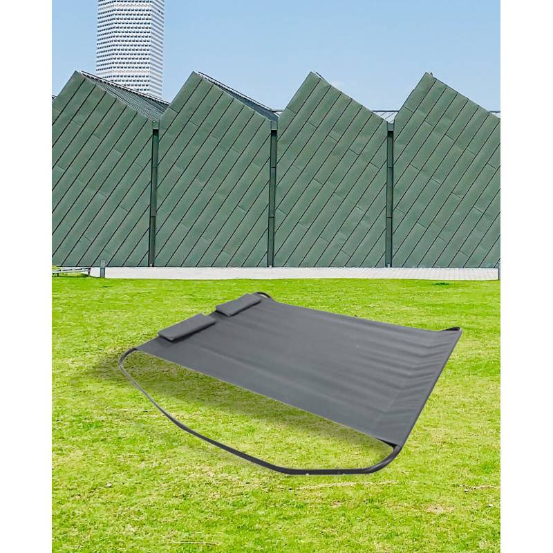 Chalet & Jardin - Lit double bain de soleil Monaco en aluminium - Gris anthracite Chalet & Jardin - Image 6