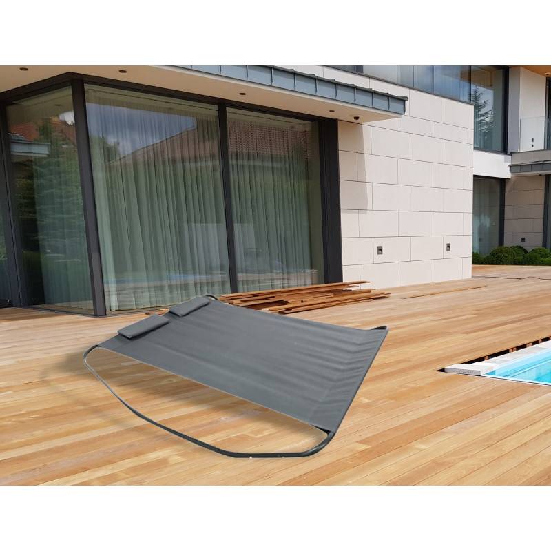 Chalet & Jardin - Lit double bain de soleil Monaco en aluminium - Gris anthracite Chalet & Jardin - Image 5