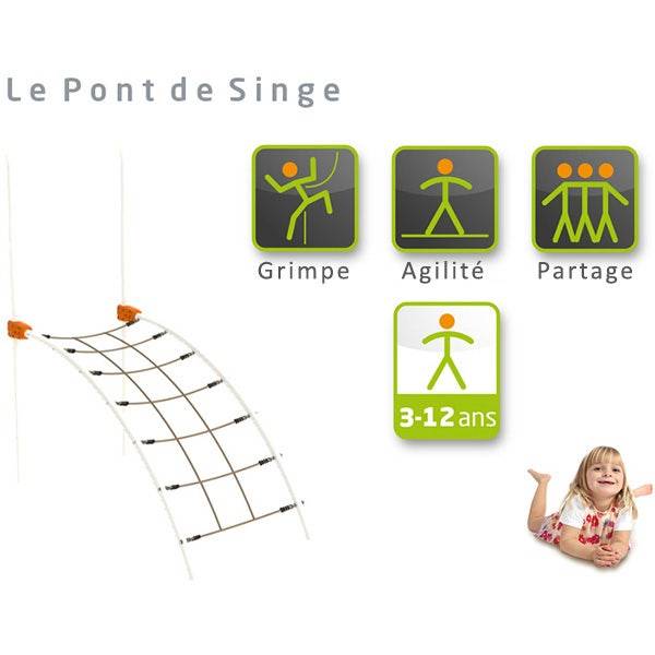 Trigano - Aire de jeux Toboggan Pont de singe Anneaux Toile Araignée métal - Image 6