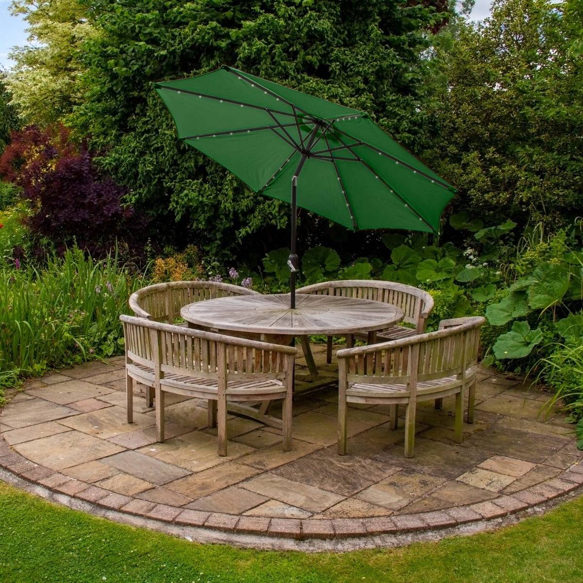 Monstershop - Parasol Vert 270 cm avec 32 LED's Intégrés - Imagen 4