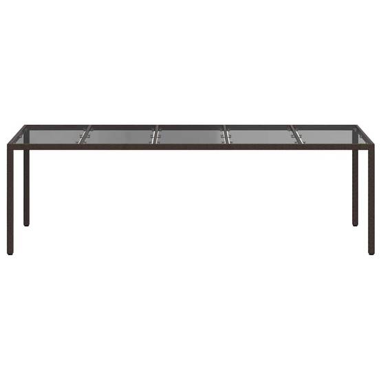 Très Grande Table de Jardin 10-12 Personnes 250x100cm en Polyrotin Marron – ComfortXL Outdoor Living - Image 3