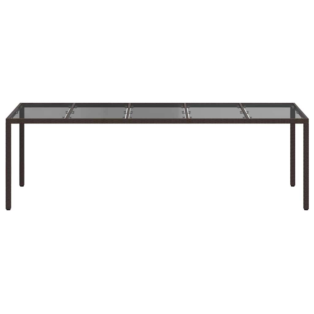 Très Grande Table de Jardin 10-12 Personnes 250x100cm en Polyrotin Marron – ComfortXL Outdoor Living - Image 3