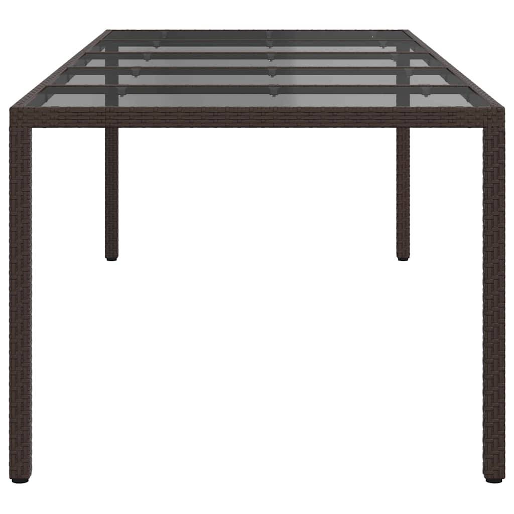 Très Grande Table de Jardin 10-12 Personnes 250x100cm en Polyrotin Marron – ComfortXL Outdoor Living - Image 4