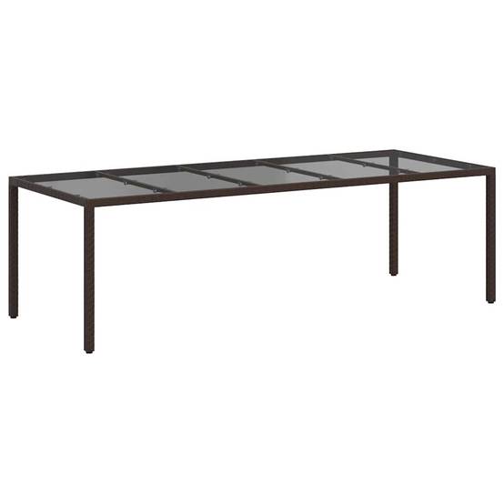 Très Grande Table de Jardin 10-12 Personnes 250x100cm en Polyrotin Marron – ComfortXL Outdoor Living - Image 5